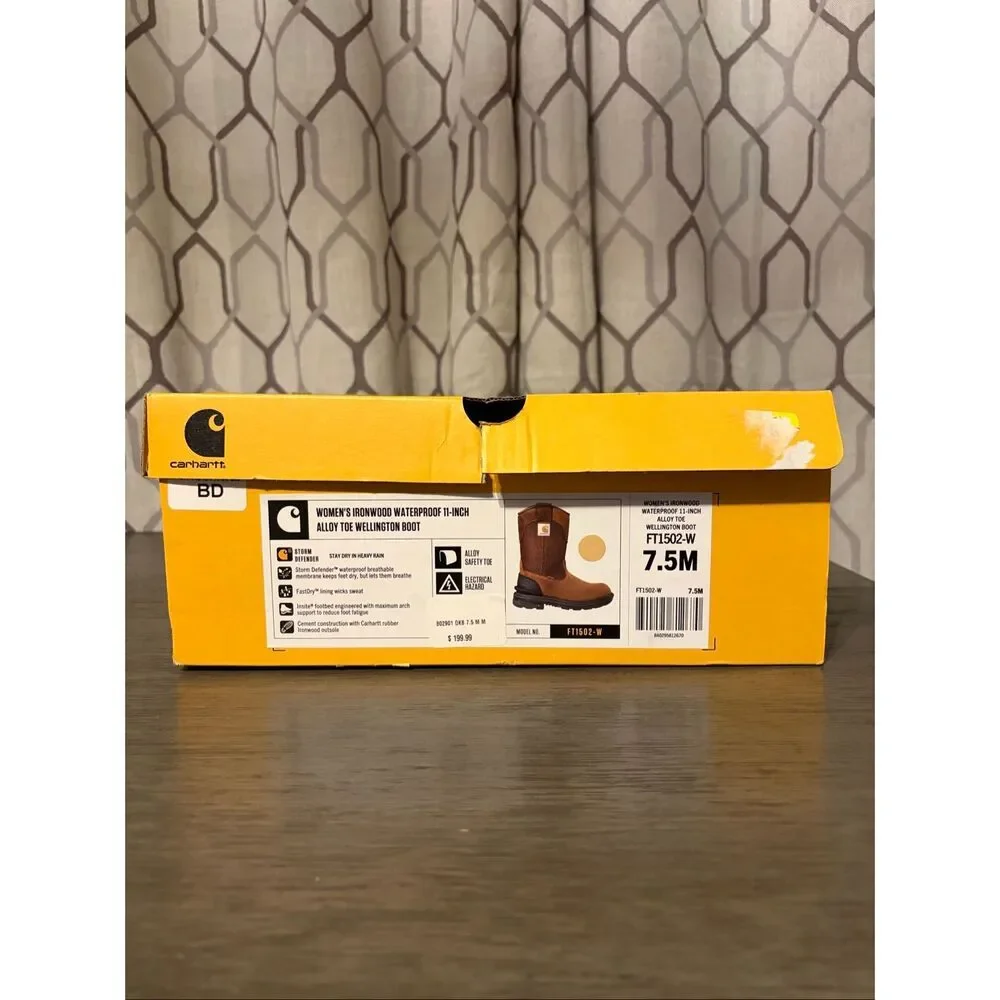 Carhartt Women's Ironwood Waterproof 11 Inch Alloy Toe Wellington Boot Size 7.5M
